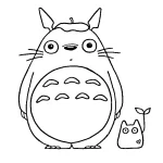 coloriage Totoro pour enfant de 2 ans