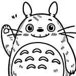 coloriage Totoro à imprimer pour enfant de 8 ans