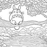 coloriage Totoro a colorier en ligne gratuitement