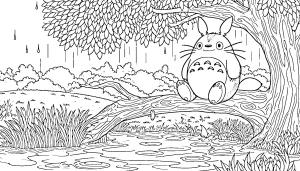 coloriage Totoro pour enfant de 2 ans