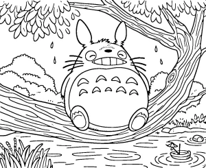 coloriage Totoro d