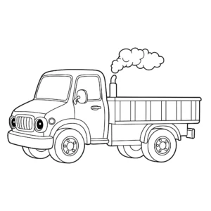 coloriage Un camion de profil a telecharger