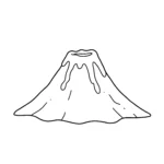 coloriage Un volcan endormi pour enfant de 7 ans