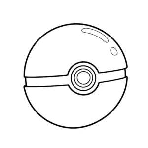 image pour coloriage Une Poké Ball classique enfant