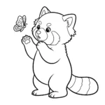 coloriage Panda Roux updated a imprimer gratuitement