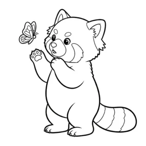 coloriage Panda Roux updated a imprimer gratuitement