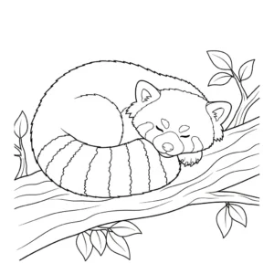 coloriage Panda Roux updated a imprimer gratuitement