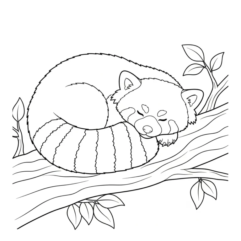 Tranh tô màu Panda Roux