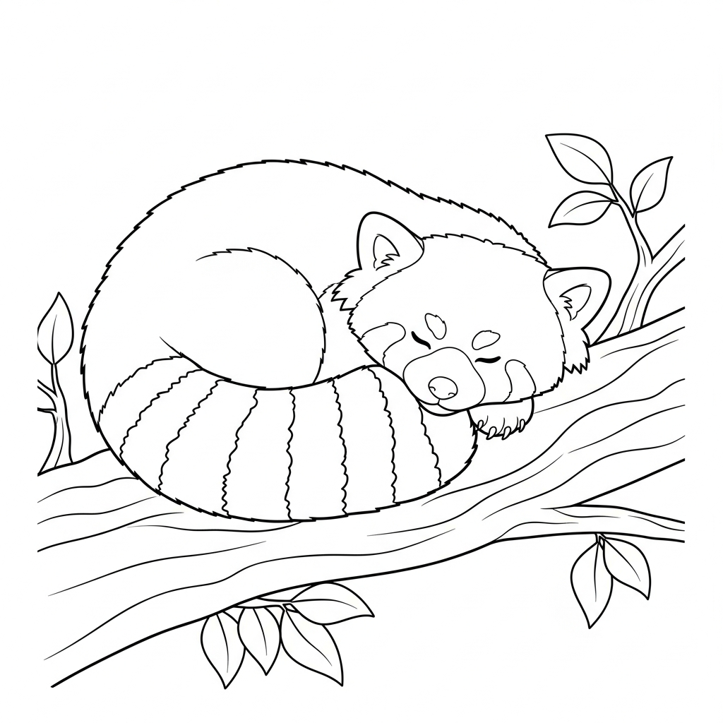 Tranh tô màu Panda Roux