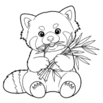 coloriage Panda Roux updated a telecharger