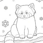 coloriage Panda Roux updated et decoupage