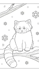 coloriage Panda Roux updated et decoupage