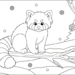coloriage Panda Roux updated à imprimer pour enfant de 4 ans