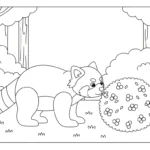 coloriage Panda Roux updated pour enfants a imprimer