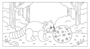 coloriage Panda Roux updated pour enfants a imprimer
