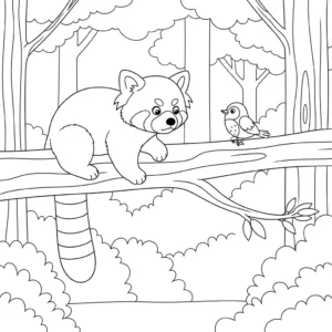coloriage Panda Roux updated educatif pour enfant