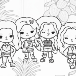 coloriage Toca Boca update à imprimer pdf gratuit