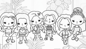 coloriage Toca Boca update à imprimer pdf gratuit