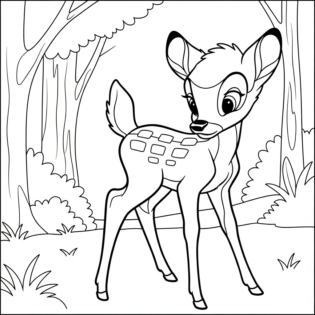 Tranh tô màu Bambi