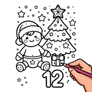 coloriage Coloriaeg Décembre a telecharger