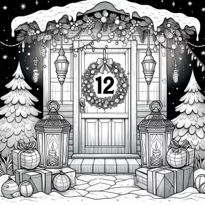 coloriage Coloriaeg Décembre à imprimer pour enfant de 12 ans