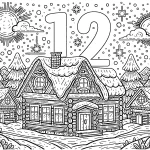 coloriage Coloriaeg Décembre pour enfant à imprimer