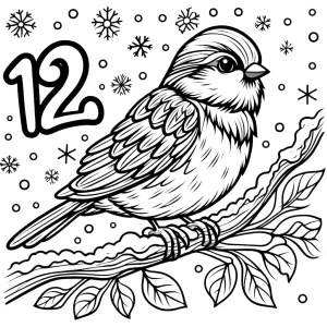 coloriage Coloriaeg Décembre pour enfant de 6 ans