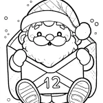 coloriage Coloriaeg Décembre pour enfant a imprimer gratuit