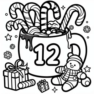 coloriage Coloriaeg Décembre à imprimer pour enfant de 2 ans