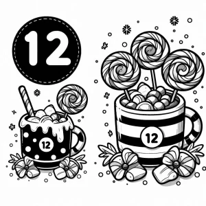 coloriage Coloriaeg Décembre pour enfant de 6 ans