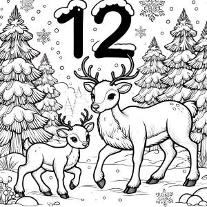 coloriage Coloriaeg Décembre pour enfant à imprimer