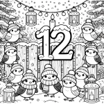 coloriage Coloriaeg Décembre à imprimer pour enfant de 12 ans