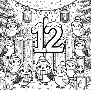 coloriage Coloriaeg Décembre à imprimer pour enfant de 12 ans