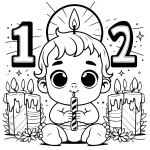 coloriage Coloriaeg Décembre pour enfant de 5 ans