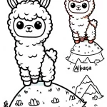 coloriage Alpaga en ligne pour enfant
