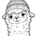 coloriage Alpaga à imprimer gratuitement pdf