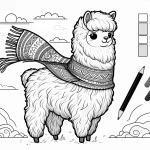 coloriage Alpaga à imprimer