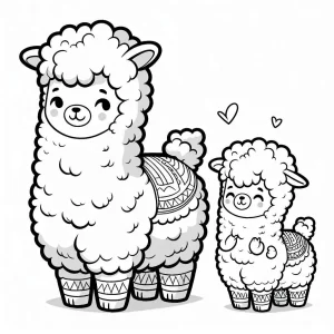 coloriage Alpaga pour enfant de 6 ans