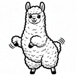 coloriage Alpaga pour enfants a imprimer gratuit