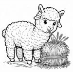 télécharger coloriage Alpaga gratuit
