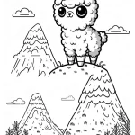 coloriage Alpaga educatif pour enfant