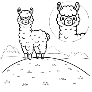 coloriage Alpaga d