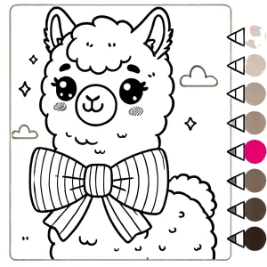 coloriage Alpaga d
