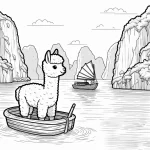 image pour coloriage Alpaga enfant