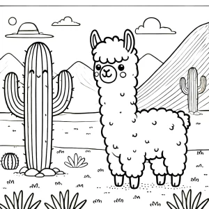 coloriage Alpaga pour enfants à imprimer