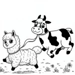 coloriage Alpaga à imprimer pour enfant de 4 ans