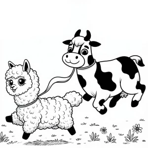 coloriage Alpaga à imprimer pour enfant de 4 ans