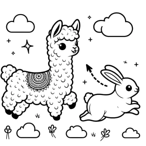 coloriage Alpaga et dessin a imprimer