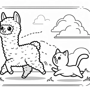 coloriage Alpaga pour enfant de 6 ans