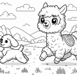 coloriage Alpaga en ligne